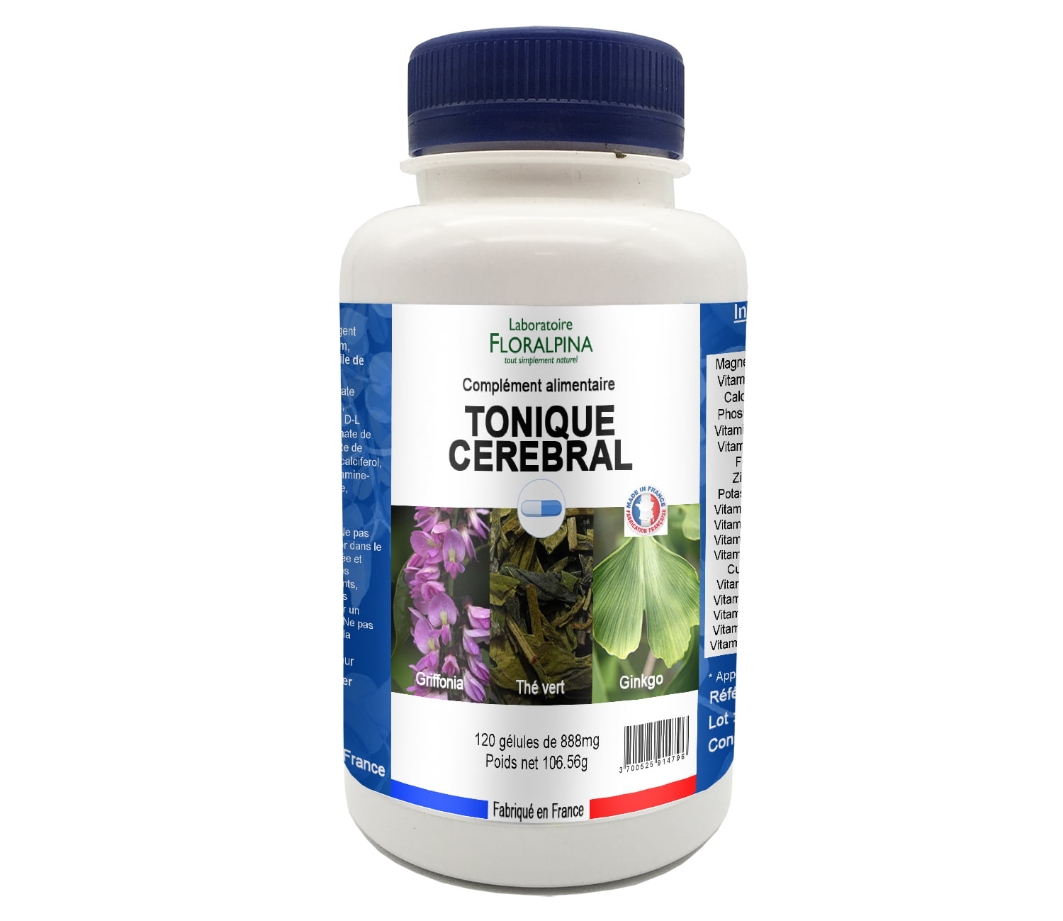 Tonique Cerebral 120 gélules - Floralpina