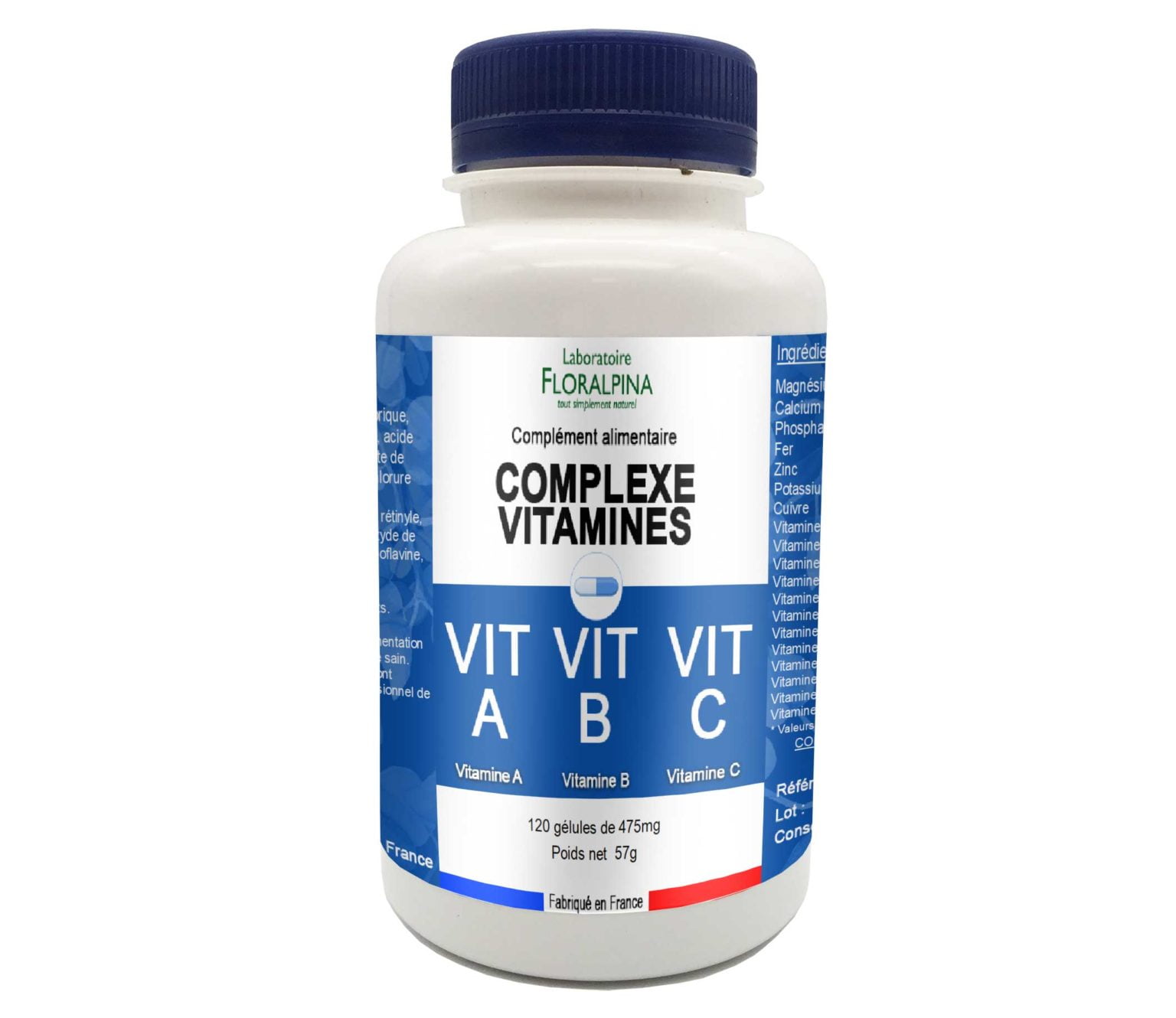 Complexe vitamines 120 gélules - Floralpina