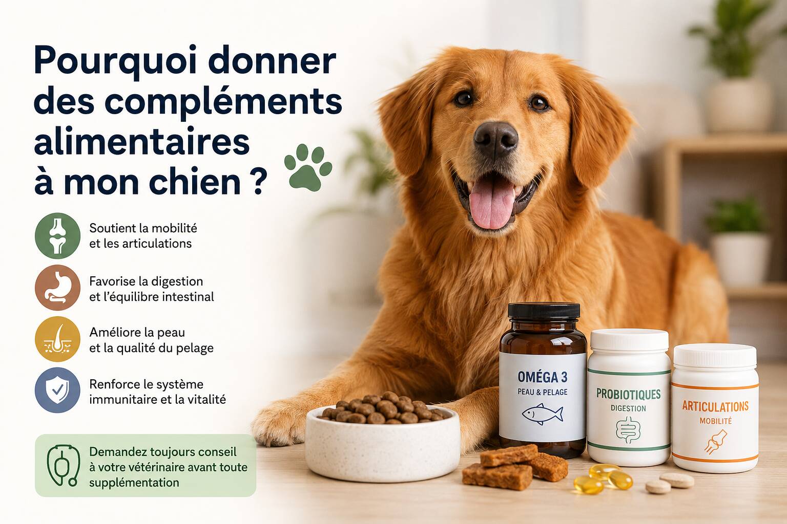 Why give his dog food supplements?